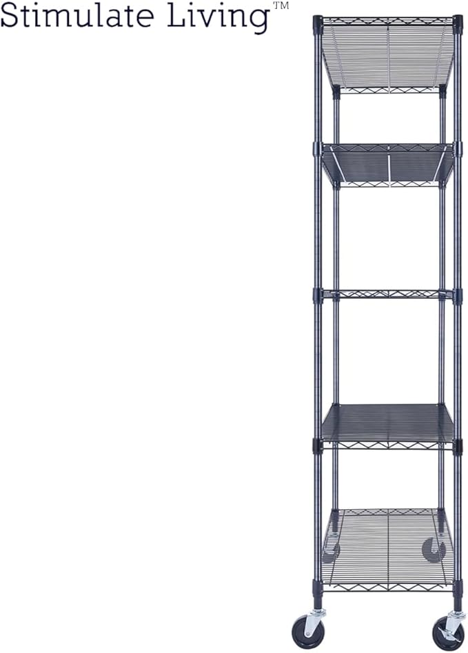 36"x18"x72" Prime Heavy Duty Black 5-Tier Wire Shelving NSF 4000 LBS MAX - Image 9