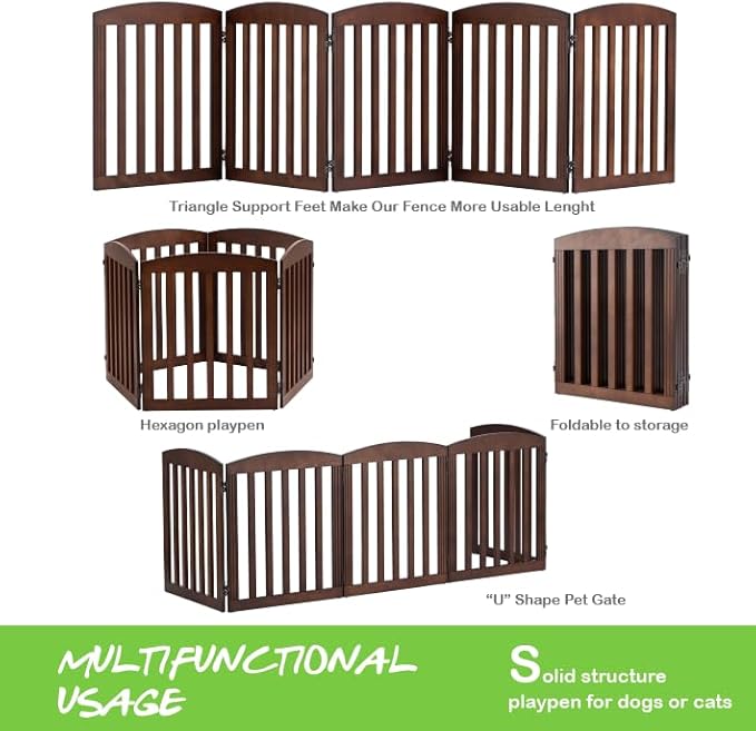 SPIRICH 120" Extra Wide 28" Tall Dog Gate Indoor, Dog Gates - Image 8