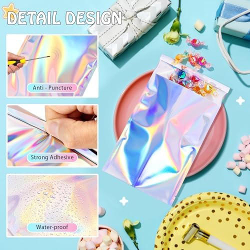 FUNFERY 5.5x7.9 in Holographic Mylar Poly Mailers Self Sealing Adhesive Bag - Image 5