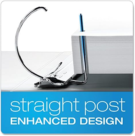 Cardinal ExpressLoad 2 Inch D-Ring Binder, 425 Sheet Capacity, ClearVue Cover, Locking D-Rings, White Binder (49120) - Image 2