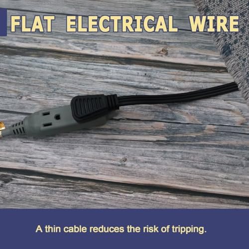 12 Ft Heavy Duty Appliance Extension Cord - 14 Gauge 3 Prong SPT-3 Cable Wire, Ideal for Air Conditioners, Refrigerators, and Major Appliances - Indoor Use, Black - Image 4