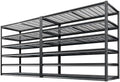 REIBII 3500LBS Garage Shelving, Adjustable Storage Shelves Heavy Duty, 6 Tier Heavy Duty Shelving, Metal Shelving Unit for Warehouse, Basement, Industrial, 55" W x 26" D x 84" H, Black, 2 Pack by REIBII