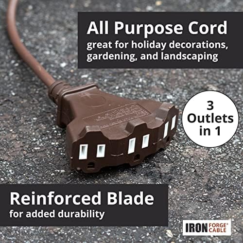 Iron Forge Cable 16 Gauge Brown Extension Cord Multi Outlet, 75 Ft - SJTW - Image 5