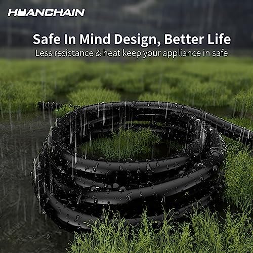 HUANCHAIN Black Extension Cord 75 FT, Outdoor Electric Cable, 16AWG - Image 5