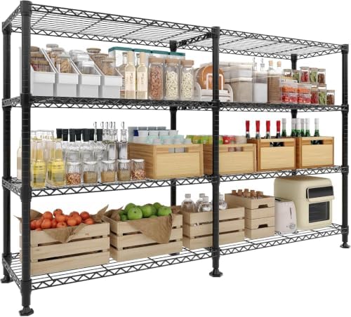 Garvee Metal Storage Shelves 4-Tier, Wire Shelving Rack 59"Wx13.8"Dx59.5"H, by Garvee