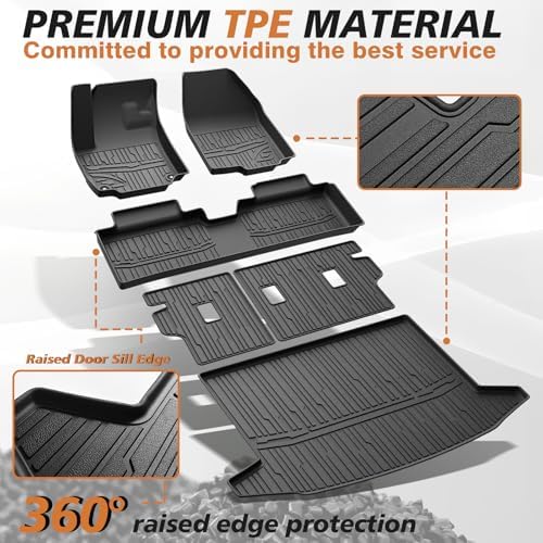 TripleAliners Floor & Trunk & Backrest Mats for 2025+ Chevy Equinox, NOT EV - Image 3