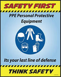 PPE - Personal Protective Equipment Poster, 22" X 28" Framed, Lean Manufacturing Posters Made in the USA by Lean+Manufacturing+Posters