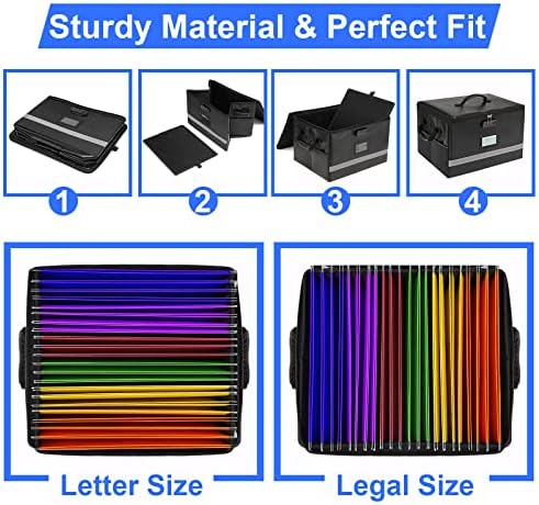 EXLIFBAG Fireproof File Organizer with Lock, 1 Layer - Image 4