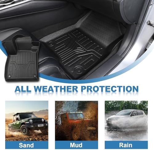 Joruoo-Floor Mats & Cargo Liner for 2003-2008 Toyota Corolla, All-Weather Heavy Duty TPE Floor Liners Full Coverage Automotive for Toyota Corolla Accessories - Image 5