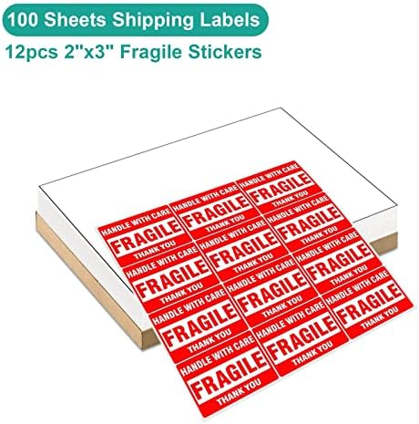 MFLABEL Full Sheet Sticker Label, Address Sticker, White Matte Label Paper, 8-1/2" x 11" Shipping Labels for Laser & Inkjet Printer (2500 Labels, 2500 Sheets) - Image 3