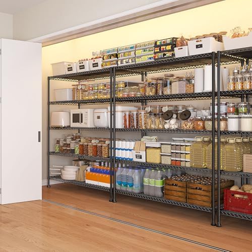 REIBII Heavy Duty 5-Tier Storage Shelves, 45.5''W for Kitchen Garage Retail (Pack of 2) - Image 5