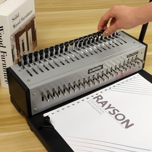 Rayson CR16202225BK Plastic Binding Combs 5/8 in. 13/16in, 7/8in, 1in, 19-Ring Letter Size, Black Comb Binding Spines, Multi-Size Pack of 40 - Image 6