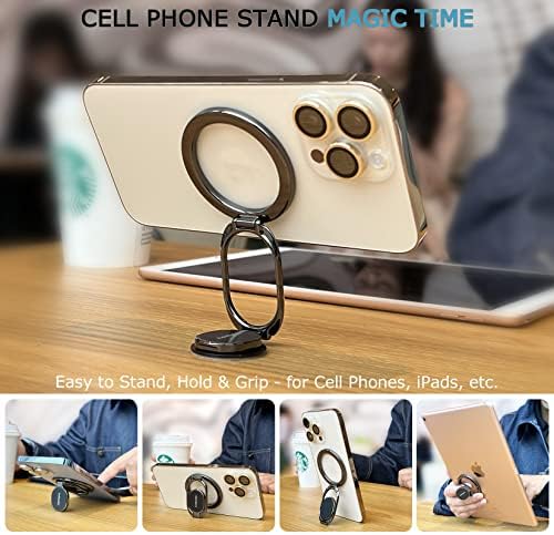 Doflyesky Magnetic Phone Ring Holder for iPhone, Double Adjustable Gym Phone Grip Holder and Stand Removable for Magsafe Case, iPhone 17/16/15/Pro Max Plus SE - Image 5