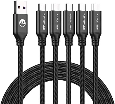 USB to USB C Cable 5 Pack 6FT, A to Type C Fast Charger Cord by SMALLElectric