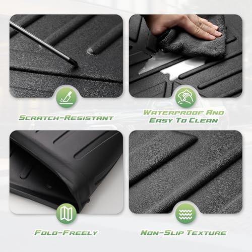 Cartist Trunk Mat & Backrest Mat for Ford Expedition Max/Lincoln Navigator L 2018-2024, All Weather Rear Seat Back Cover Cargo Mat for 18-24 Expedition Max/Navigator L Accessories (Only for Max & L) - Image 5