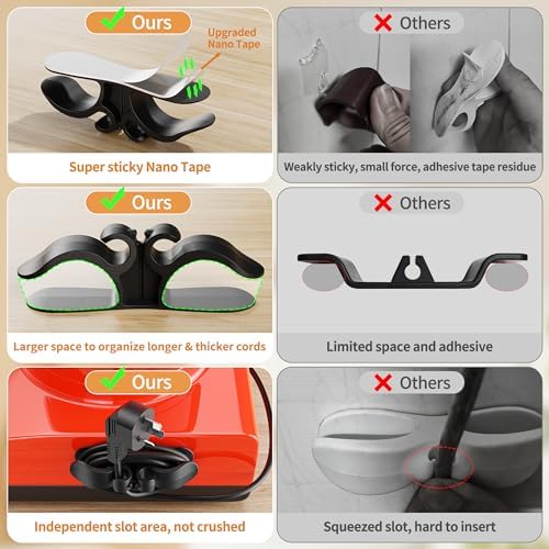 6PCS Upgraded Cord Organizer for Appliances, Kitchen Appliance Cord Organizer Stick On, Appliance Cord Wrappers, Cord Holder, Cord Winder for Air Fryer, Blender, Coffee Maker, Pressure Cooker, Toaster - Image 4