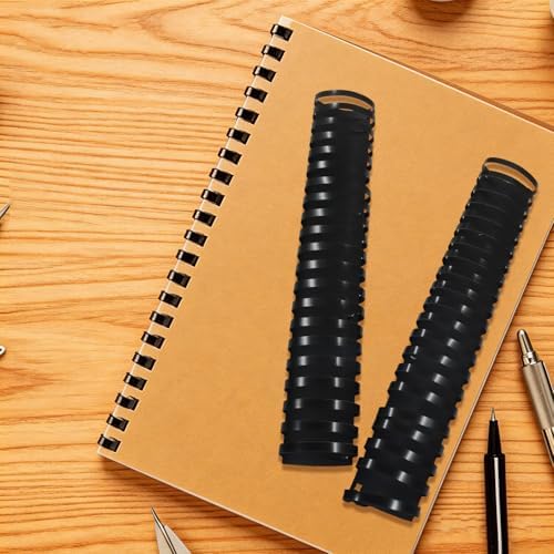 10Pcs Plastic Spiral Binding Coils, 51mm (2") Diameter, Black, 21Ring - Image 4