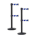 Crowd Control Warehouse CCW Set of 2 Dual Retractable Belt Barrier Stanchion by Crowd+Control+Warehouse