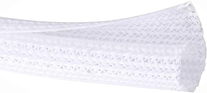3/4"-50ft Extra-Long Braided Cable Sleeve Protector by QCSIW