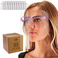 Salon World Safety Face Shields with Pink Glasses Frames (Case of 80) by TCPGlobal