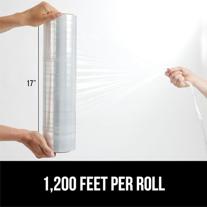 GORILLA GRIP 500% Stretch Film Heavy Duty Plastic, 2 Pack 1200ft Shrink Wrap - Image 6