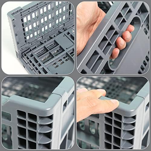 Collapsible Storage Bin/Containe， Transfer box,crate Transit storage of various items (Gray 23.6" L x 15.7" W x 8.6" H) - Image 6