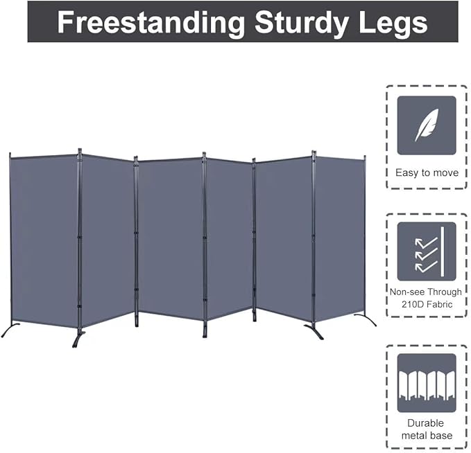 JVVMNJLK Indoor Room Divider, Portable Office Divider Room Divider Wall Divider - Image 2