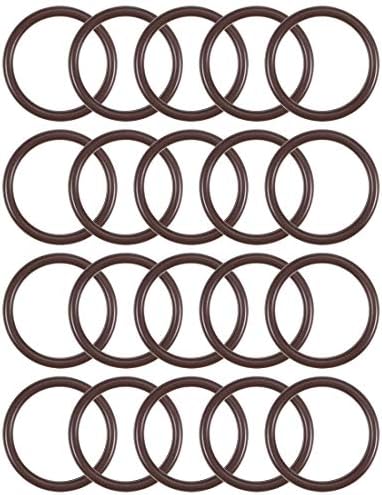 uxcell Fluorine Rubber O-Rings 19mm OD 15mm ID 2mm Width, Metric FKM Sealing Gasket, Pack of 20 by uxcell