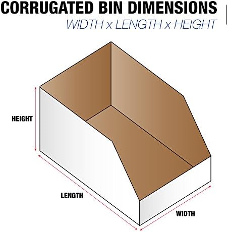 BOX USA Open Top Bin Boxes Jumbo 12"L x 24"W x 12"H White 25-Pack, for Shipping, Moving, Mailing, Packing, Packaging and Storage - Image 2
