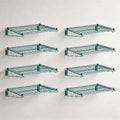 8 Pack 24" x 48" Green Epoxy NSF Wire Wall Shelf, Heavy Duty Wall Mounted Storage Rack, Industrial Metal Shelving for Garage, Warehouse by Zedfire
