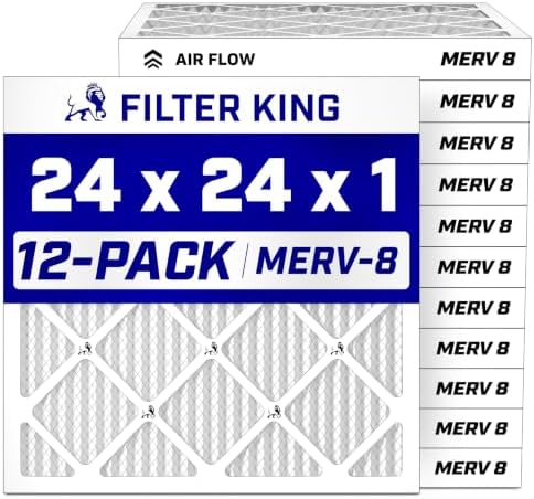 Freedom Filters 24x24x1 Air Filter MERV 8, AC Furnace Filters (12-Pack) by FilterKing