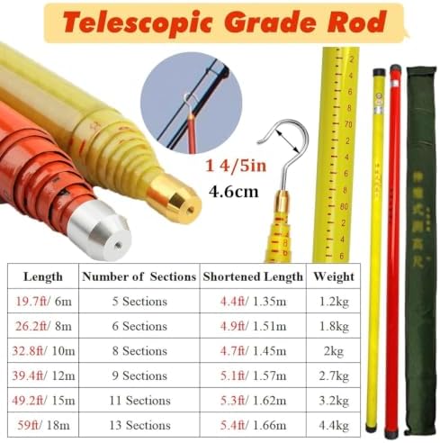 26 33 40 50 60 Ft Height Pole Measuring Stick - Image 6