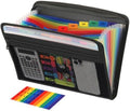 H4D Accordion File Organizer, 13 Pocket Expanding File Folder, Color Pocket by H4D