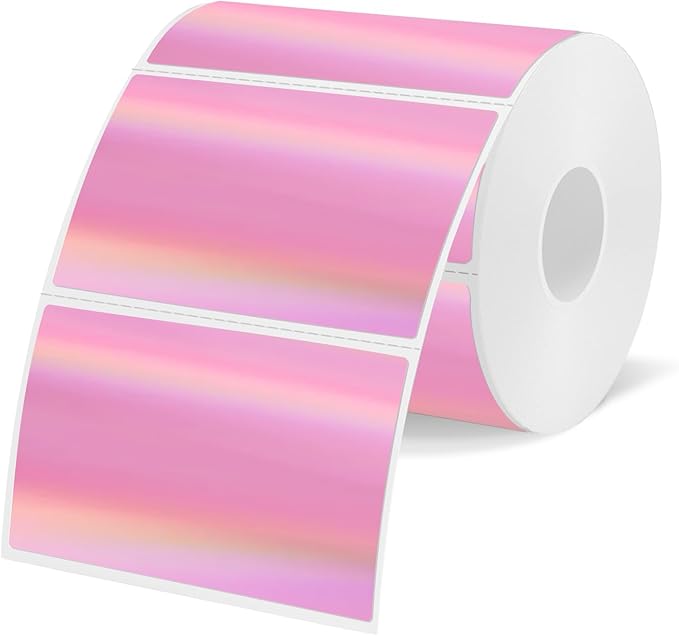 3x2 Inch Holographic Thermal Labels, Glitter Thermal Stickers by Unknown