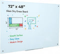 Dex Board 72" x 48" Large Glass Whiteboard Frameless Tempered Glass Dry Erase by DexBoard