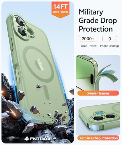 FNTCASE for iPhone 17 Case, Compatible with Magsafe, Glass Screen Protector - Image 5