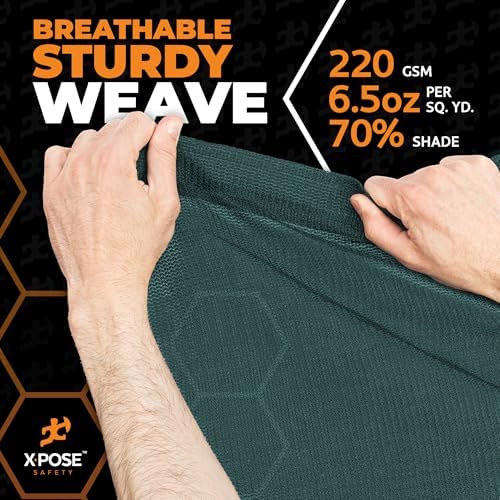 Xpose Safety Heavy Duty Green Mesh Tarp 10' x 14' – 70% Sunblock Shade Cloth with Grommets for Garden, Fence, Privacy Screen, Canopies, Dump Trucks, Pool Cover – Tear & Weather Resistant - Image 6