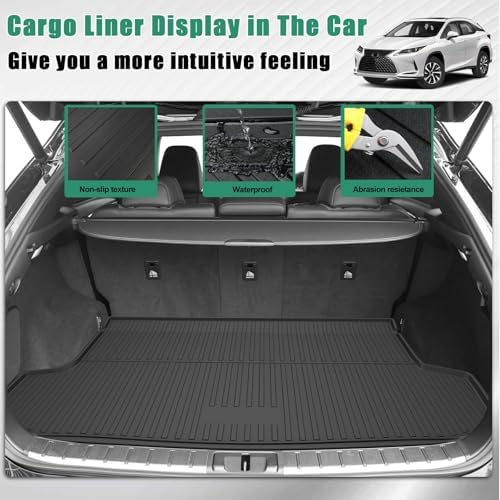 Floor Mats & Trunk Liner for Lexus RX RX350/RX450h 2016-2022 (Not for RXL) - Custom Fit TPE All Weather Car Accessories - Image 4