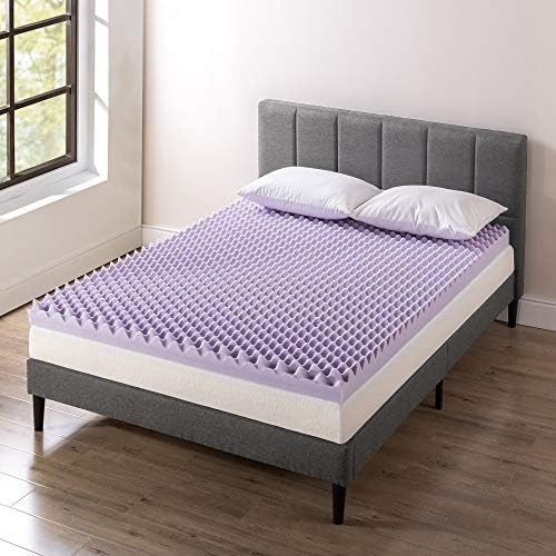 Best Price Mattress 4 Inch Egg Crate Memory Foam Mattress Topper with Soothing Lavender Infusion, CertiPUR-US Certified, Dorm Essentials, Twin - Image 2