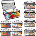 8 Pack Large Clear Toy Storage Bags with Labels, Handles, Zippers, 4L+4XL by Shcsdr