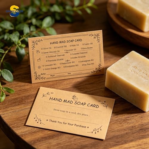 Brown Kraft Soap Labels 120pcs, Handmade Soap Wrap Tags - Image 5