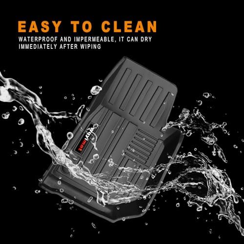 Custom for 2007-2018 Jeep Wrangler JK 4 Door 2 Door Floor Mats 2 Pcs All Weather TPE Rubber Protection Mat (for Jeep Wrangler JK Front Floor Mat) - Image 5