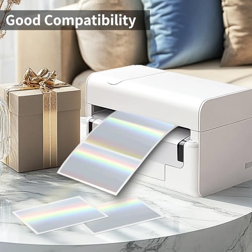 2" x 3" Holographic Thermal Label Stickers,Printable Rainbow Glitter Thermal Printer Sticker Labels for Gift Wrapping, Self-Adhesive Name Price Tag DIY Custom Logo Design (280 pcs) - Image 3