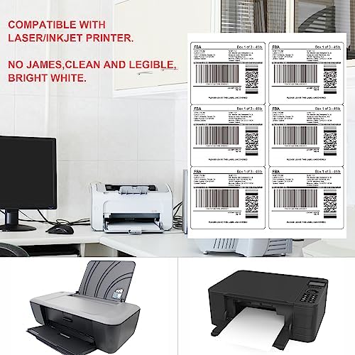 L LIKED 3-1/3"x4 Printable Matte Sticker Labels 600 Labels 100 Sheets - Image 4