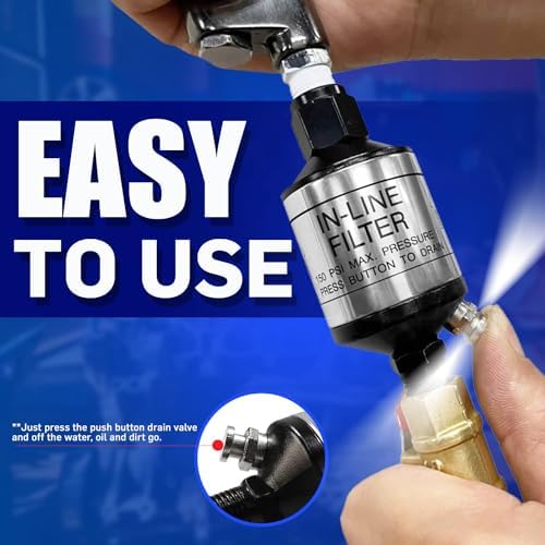 LE LEMATEC Moisture Trap & Water Separator for Paint Gun 1/4" NPT - Image 4