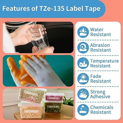 TZe-135 White on Clear TZ Tape Compatible with Brother 12mm 0.47 Laminated - Image 5