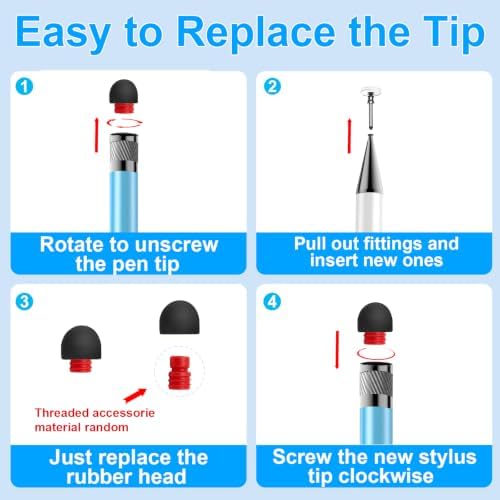 Bopomofo Stylus(5 Pcs),2-in-1 Stylus Pen for Touchscreen,Capacitive Stylus - Image 6