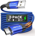 JSAUX USB C Cable [2-Pack 3.3ft], USB A to USB C for iPhone, Samsung, Blue by JSAUX