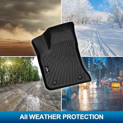 Peleus Floor Mats for Dodge Charger RWD 2011-2023 & Chrysler 300 RWD,TPE All Weather Protection 2 Rows Car Floor Liners with Cargo Liner Dodge Charger RWD Trunk Mat+Floor Mats - Image 5