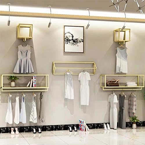 Creative Triangle Display Garment Racks in Boutique Clothing Stores, Wall-Mounted Hanging Clothes Shelf in Home, Towel Racks for Bathroom Storage (Gold, 31.5" L) - Image 7